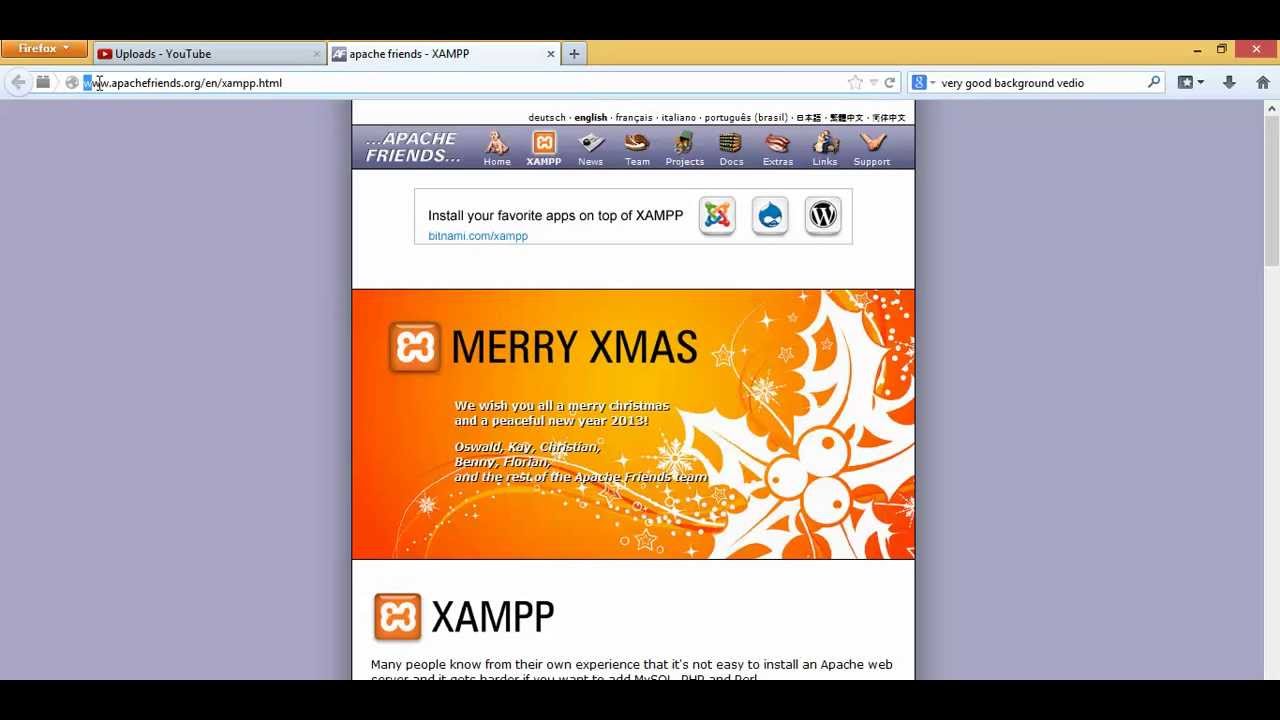 install xampp server windows 10